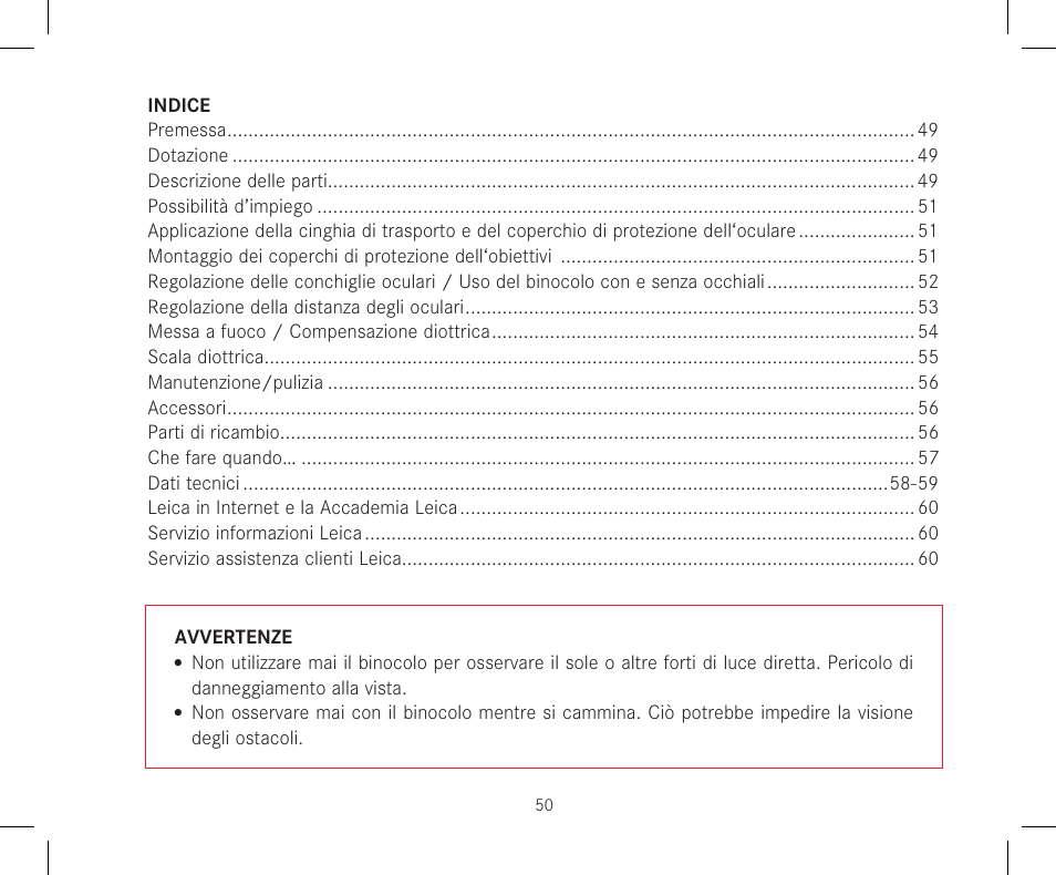 LEICA 12x50 Ultravid HD-Plus Binoculars User Manual | Page 52 / 74