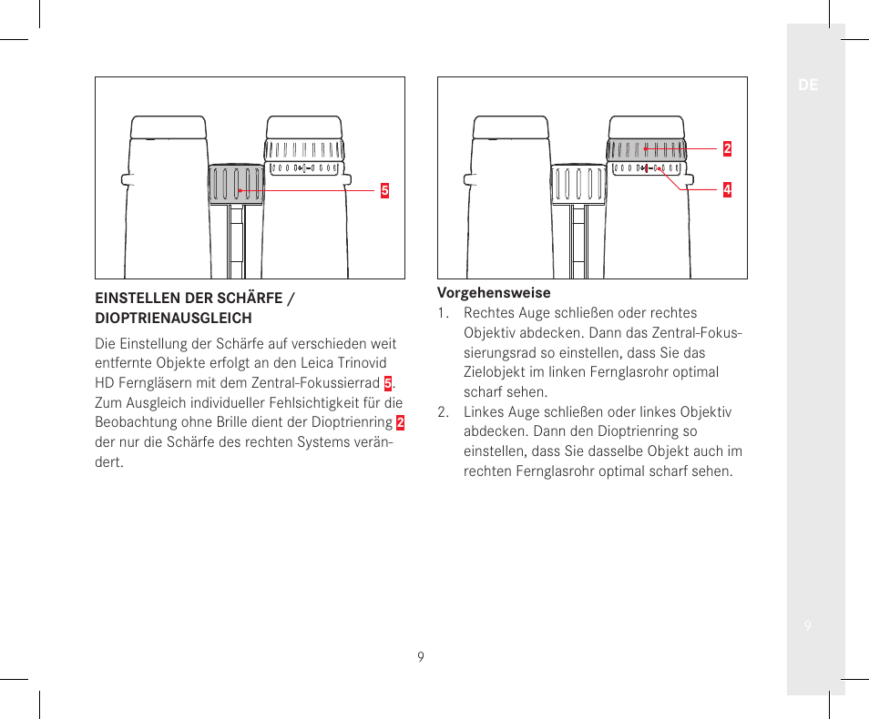 LEICA 10x32 Trinovid HD Binoculars User Manual | Page 11 / 115