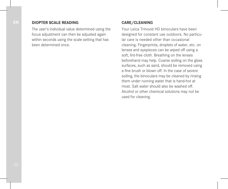 LEICA 10x32 Trinovid HD Binoculars User Manual | Page 24 / 115