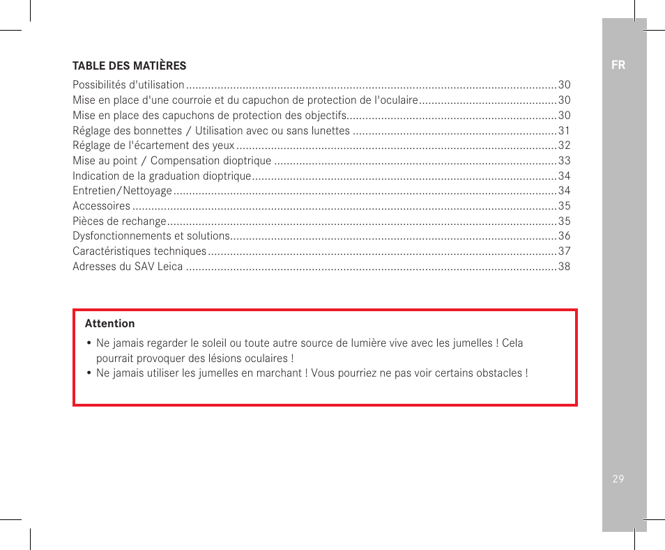 LEICA 10x32 Trinovid HD Binoculars User Manual | Page 31 / 115