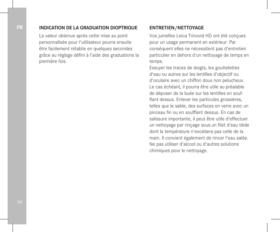 LEICA 10x32 Trinovid HD Binoculars User Manual | Page 36 / 115