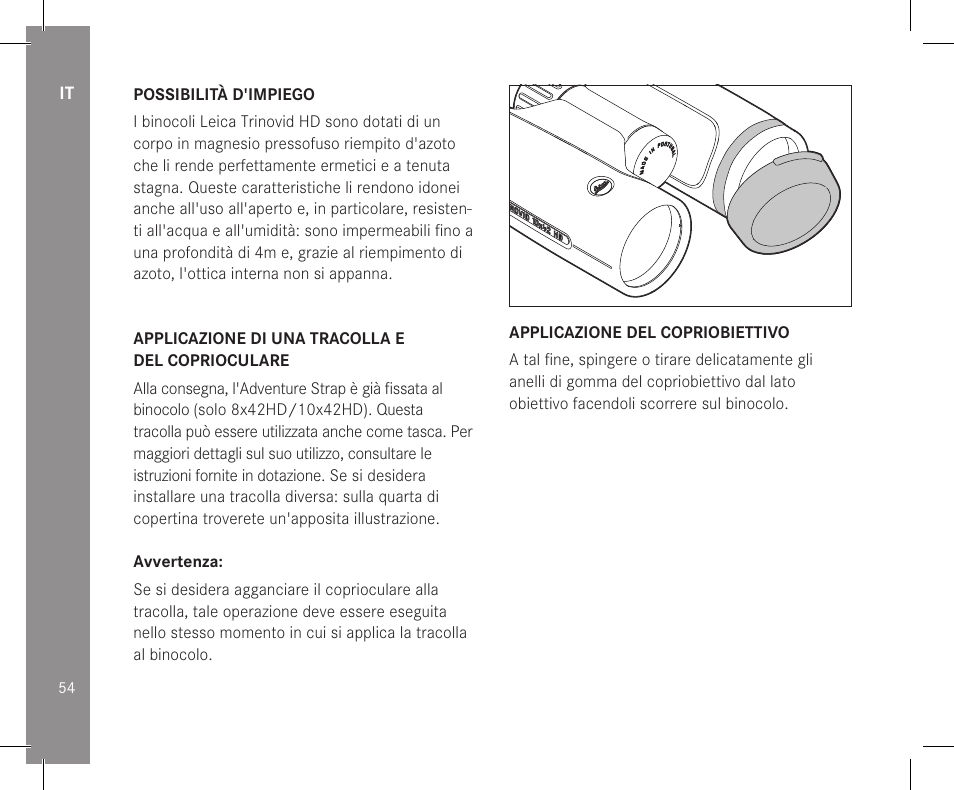 LEICA 10x32 Trinovid HD Binoculars User Manual | Page 56 / 115