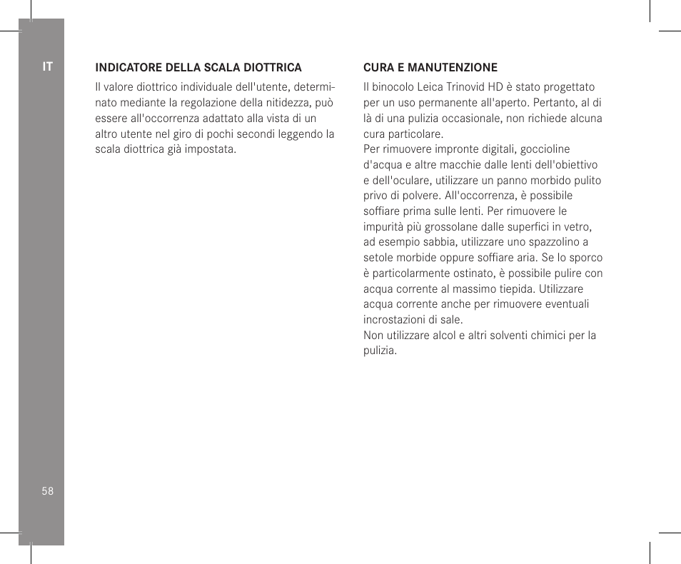 LEICA 10x32 Trinovid HD Binoculars User Manual | Page 60 / 115