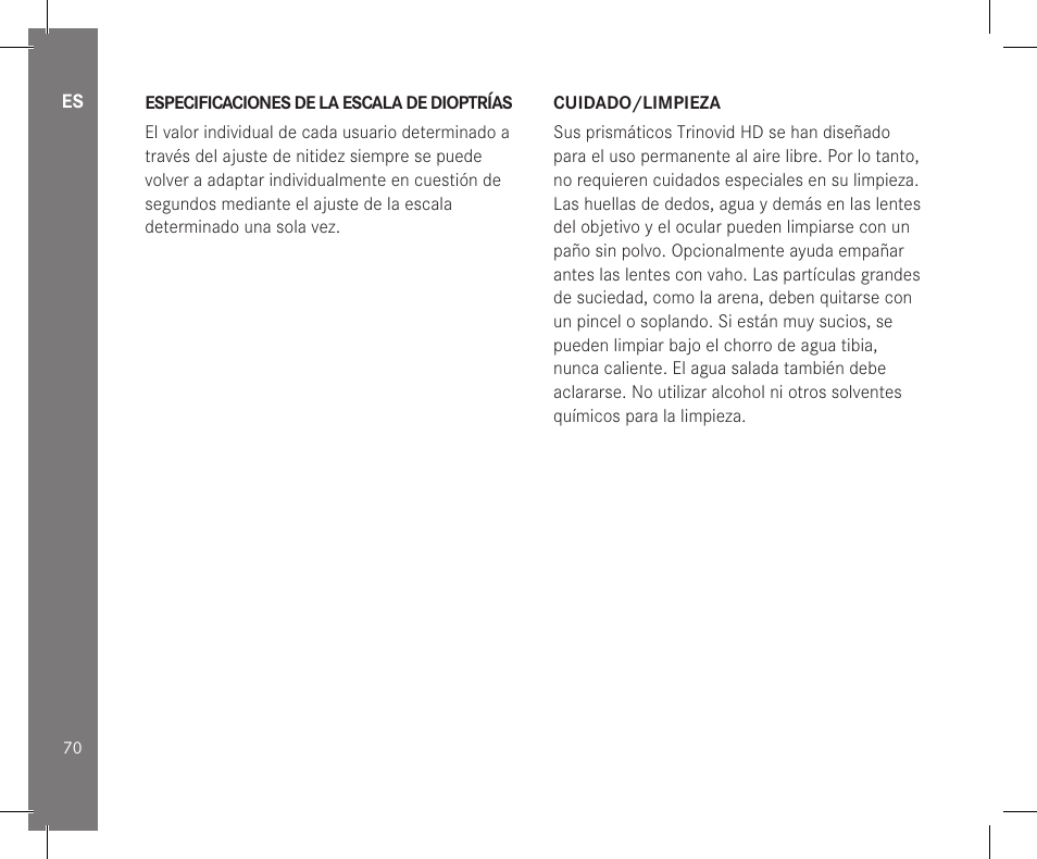 LEICA 10x32 Trinovid HD Binoculars User Manual | Page 72 / 115