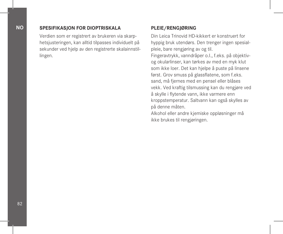 LEICA 10x32 Trinovid HD Binoculars User Manual | Page 84 / 115