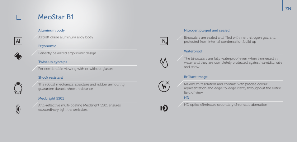 Meostar b1 | Meopta 8x56 MeoStar B1 Plus Binoculars User Manual | Page 7 / 40