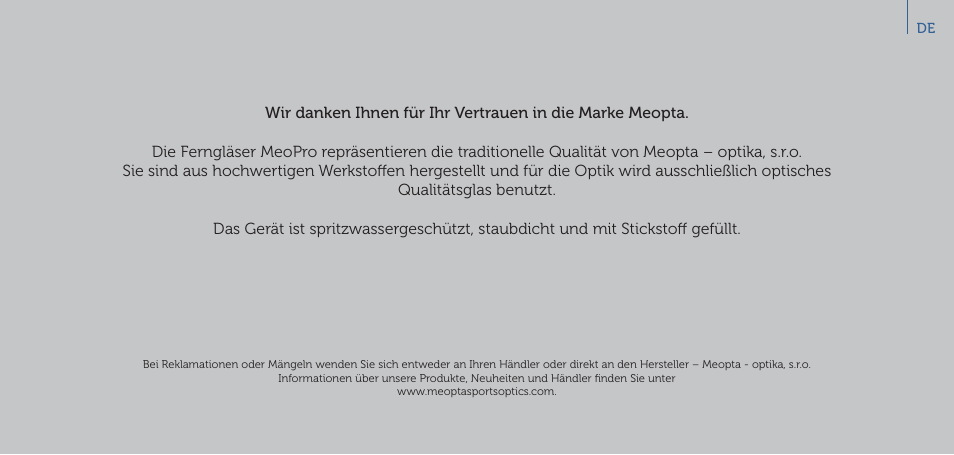 Meopta 8x56 MeoPro HD Binoculars User Manual | Page 15 / 45