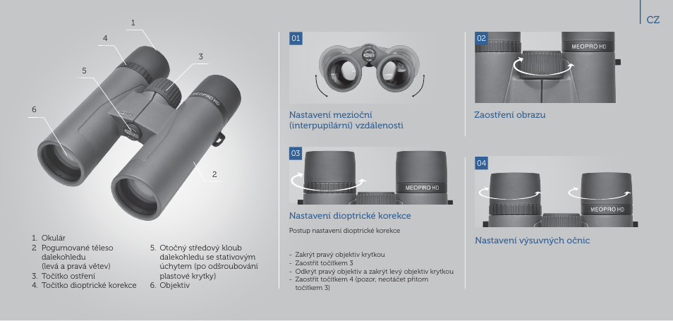 Meopta 8x56 MeoPro HD Binoculars User Manual | Page 7 / 45