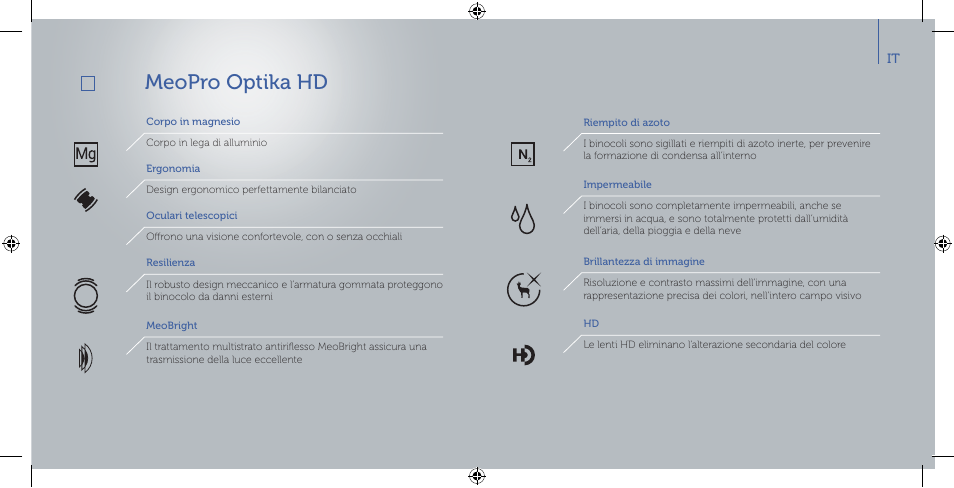 Meopro optika hd | Meopta 8x42 Optika HD Binoculars User Manual | Page 23 / 40