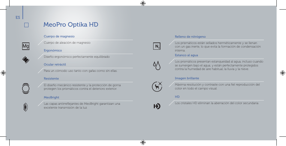 Meopro optika hd | Meopta 8x42 Optika HD Binoculars User Manual | Page 28 / 40