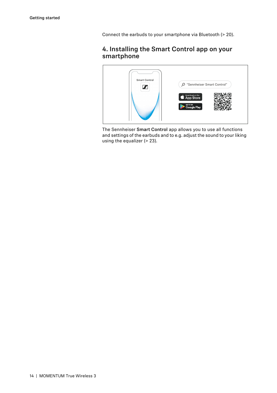 Sennheiser MOMENTUM True Wireless 3 Noise-Canceling In-Ear Headphones (Graphite) User Manual | Page 14 / 46