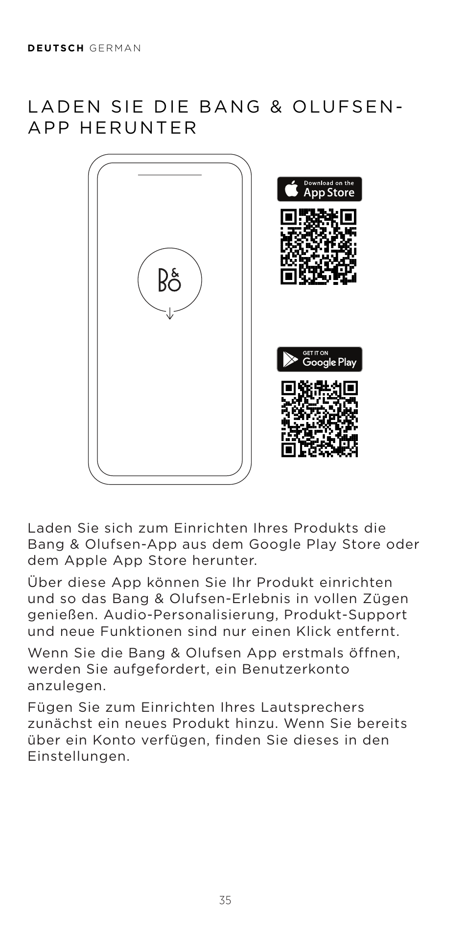 Bang & Olufsen Beosound Emerge Compact Wi-Fi Home Speaker (Gold Tone Light Oak) User Manual | Page 35 / 122