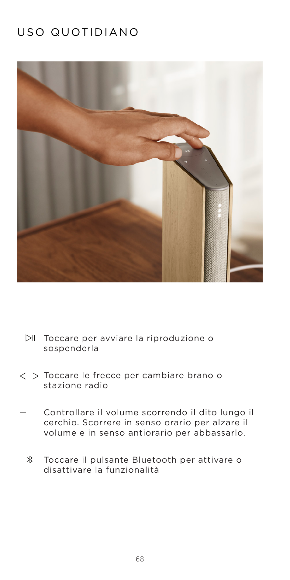 Bang & Olufsen Beosound Emerge Compact Wi-Fi Home Speaker (Gold Tone Light Oak) User Manual | Page 68 / 122