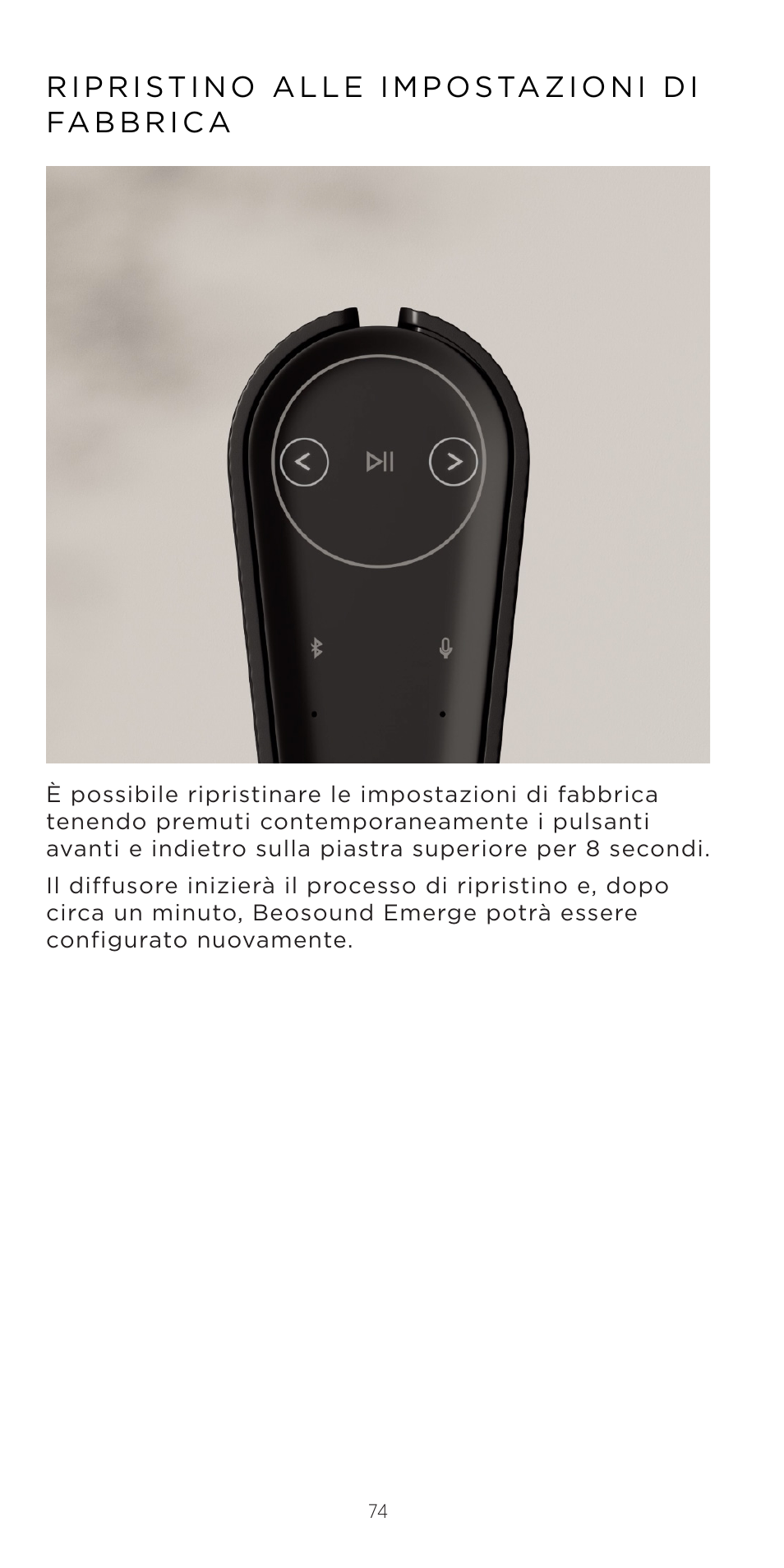 Bang & Olufsen Beosound Emerge Compact Wi-Fi Home Speaker (Gold Tone Light Oak) User Manual | Page 74 / 122