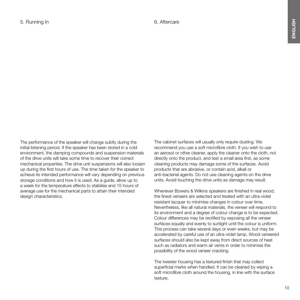 Bowers & Wilkins 707 S3 2-Way Bookshelf Speakers (Gloss Black, Pair) User Manual | Page 10 / 11