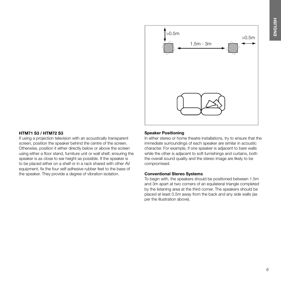 Bowers & Wilkins 707 S3 2-Way Bookshelf Speakers (Gloss Black, Pair) User Manual | Page 6 / 11