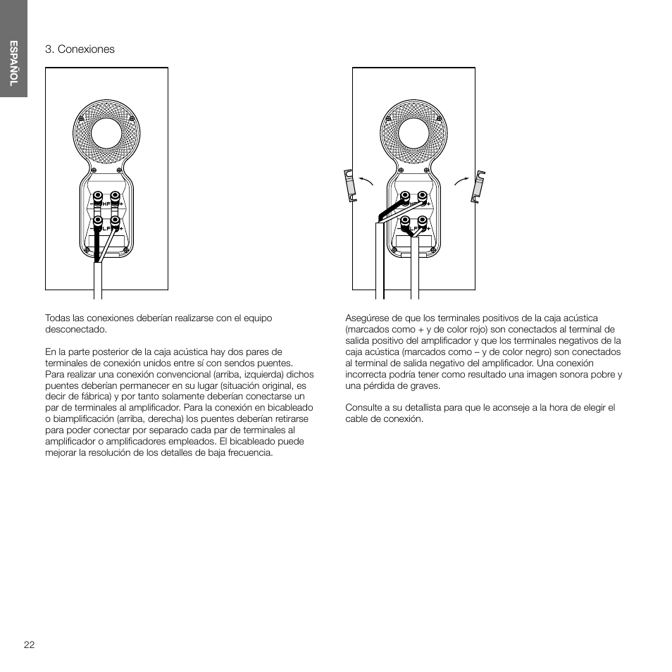 Conexiones, Conexiones 8 | Bowers & Wilkins 607 Anniversary Edition 2-Way Bookshelf Speakers (Matte White, Pair) User Manual | Page 22 / 90
