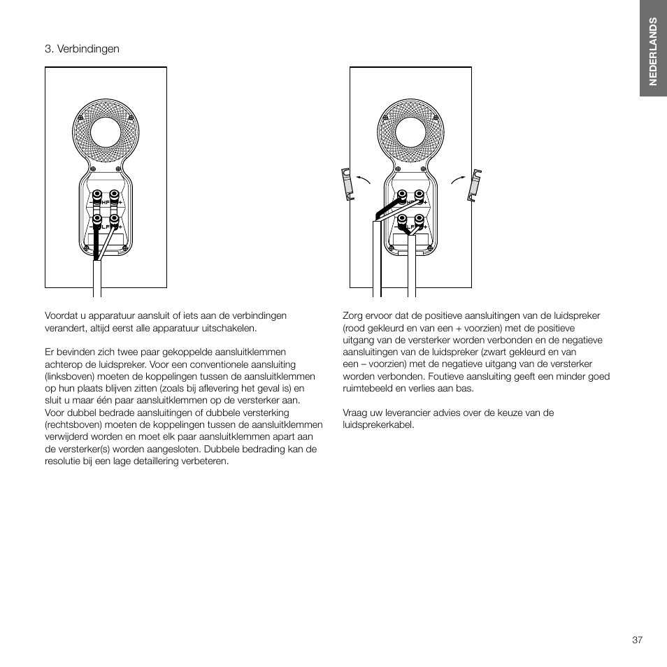 Verbindingen, Verbindingen 8 | Bowers & Wilkins 607 Anniversary Edition 2-Way Bookshelf Speakers (Matte White, Pair) User Manual | Page 37 / 90
