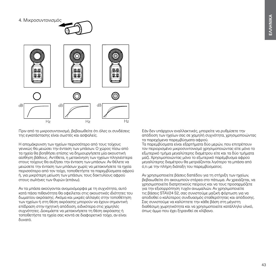 Μικροσυντονισμός | Bowers & Wilkins 607 Anniversary Edition 2-Way Bookshelf Speakers (Matte White, Pair) User Manual | Page 43 / 90