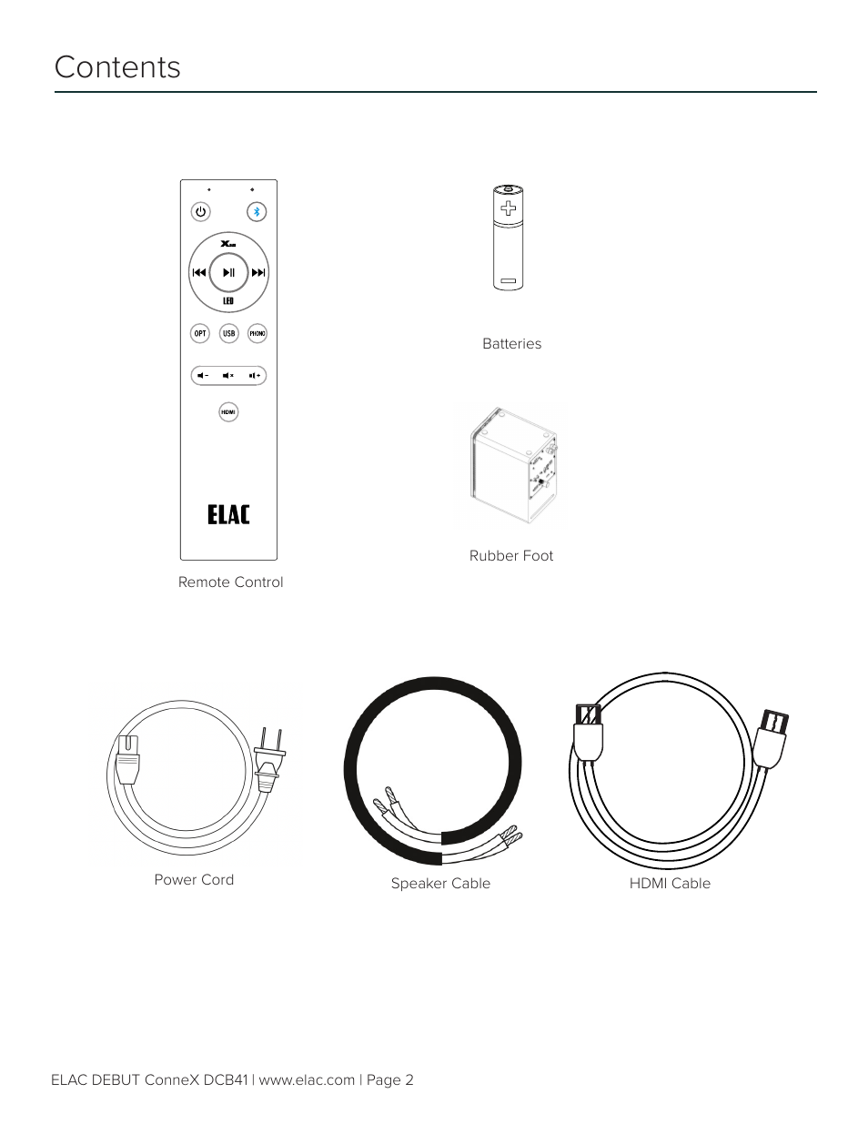 Elac Debut ConneX DCB41 Two-Way Active Bookshelf Speakers (Royal Blue, Pair) User Manual | Page 2 / 10