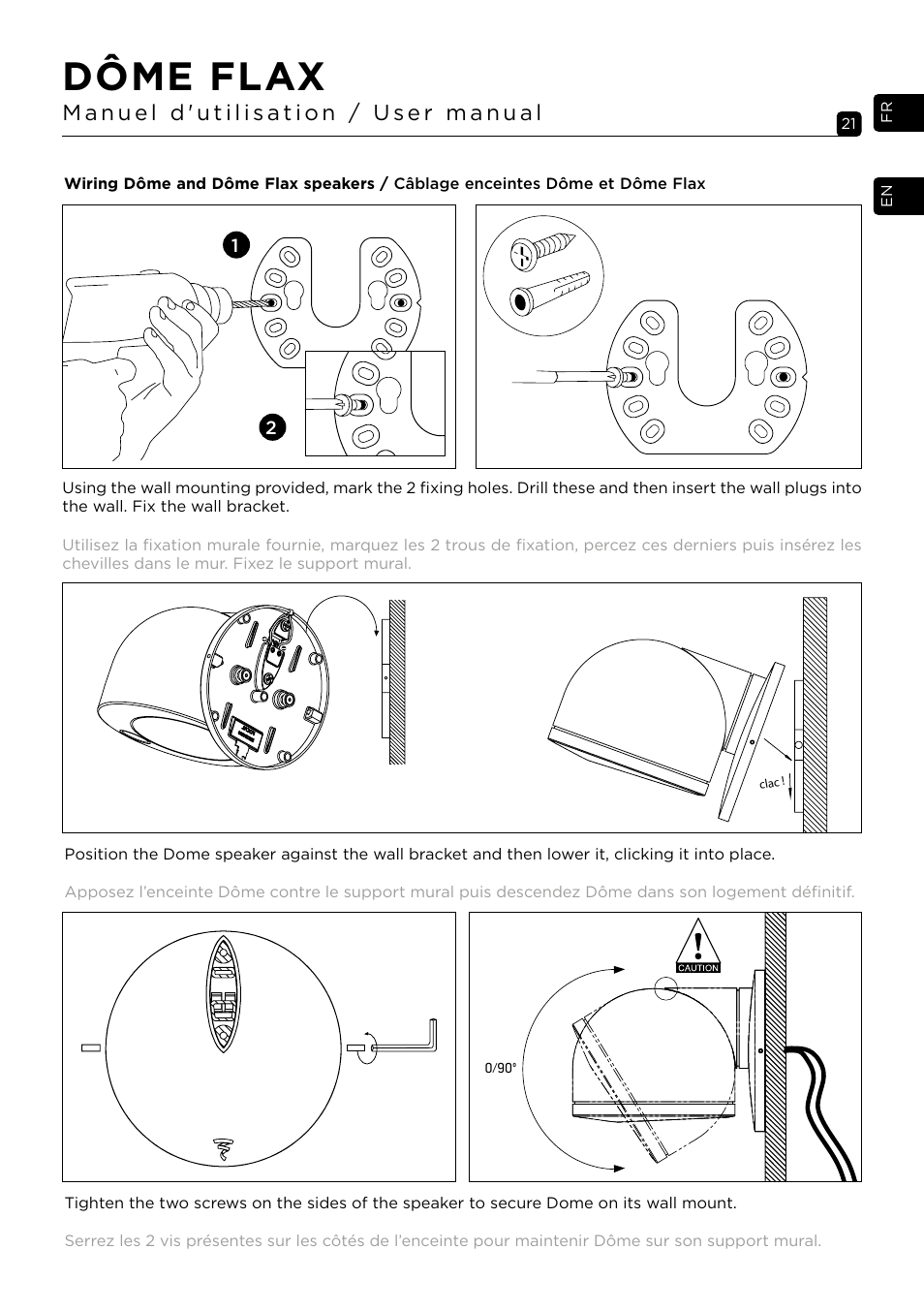 Dôme flax | Focal Dôme Flax 1.0 Satellite Speaker (Single, Black) User Manual | Page 21 / 28