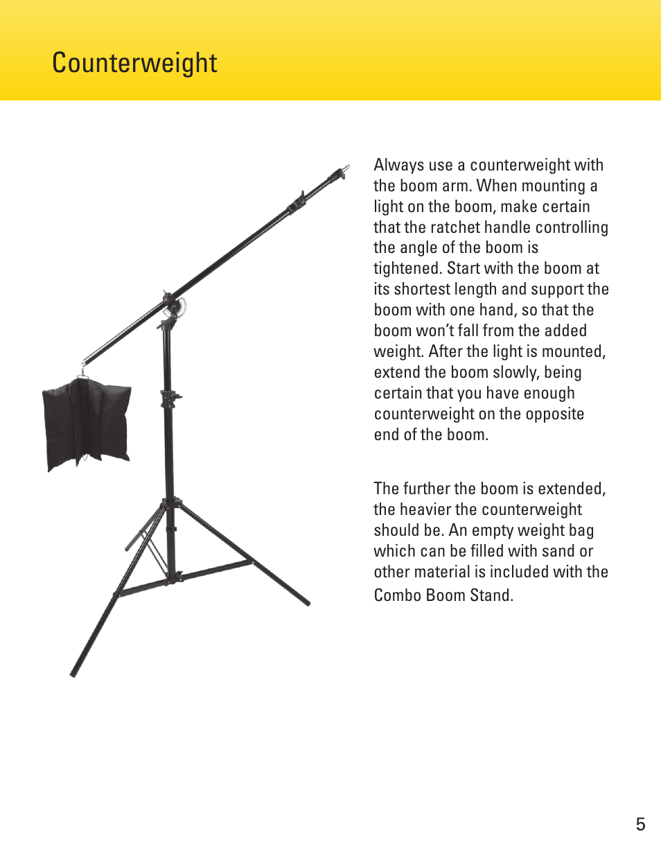 Counterweight | Impact Combo Boom Stand (12.95') User Manual | Page 5 / 8