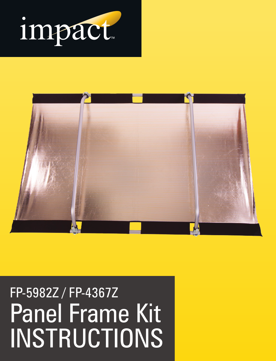 Impact Panel Frame Reflector Kit - Zebra Gold / Zebra Silver (59 x 82") User Manual | 8 pages