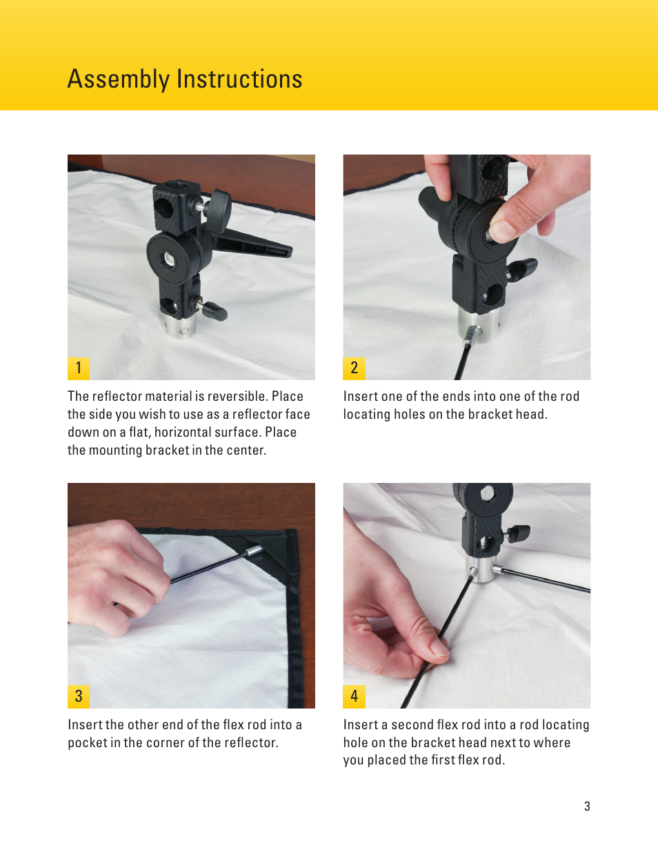 Do not edit or revise artwork, Page 2 page 7, Introduction one-year limited warranty | Page 6 page 3, Assembly instructions recommended accessories, For approval before final production, Forward your proofs | Impact Reflector Panel (28 x 39") User Manual | Page 3 / 8