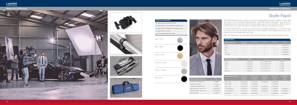 Skylite rapid, Reflectors & diffusers | Manfrotto Triflector MKII Frame + Silver/White Panels User Manual | Page 7 / 23
