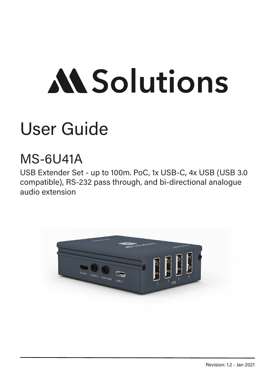 MSolutions MS-6U41A 5-Input Extender Set User Manual | 9 pages