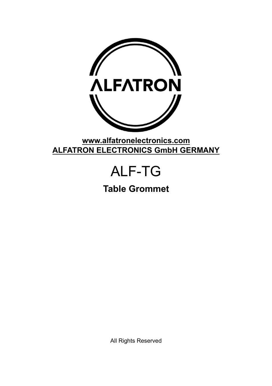 Alfatron Table Grommet for ALF-WU4K User Manual | 10 pages
