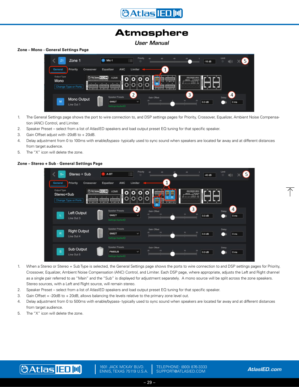 Atmosphere, User manual | Atlas Sound Atmosphere C-ZSV Zone, Source, and Volume Wall Controller (Black) User Manual | Page 29 / 79