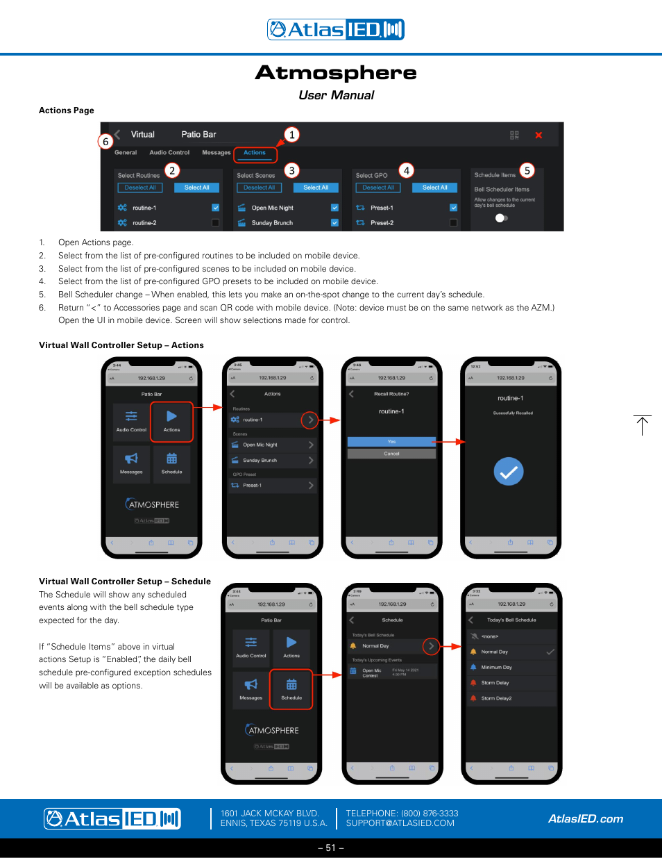 Atmosphere, User manual | Atlas Sound Atmosphere C-ZSV Zone, Source, and Volume Wall Controller (Black) User Manual | Page 51 / 79