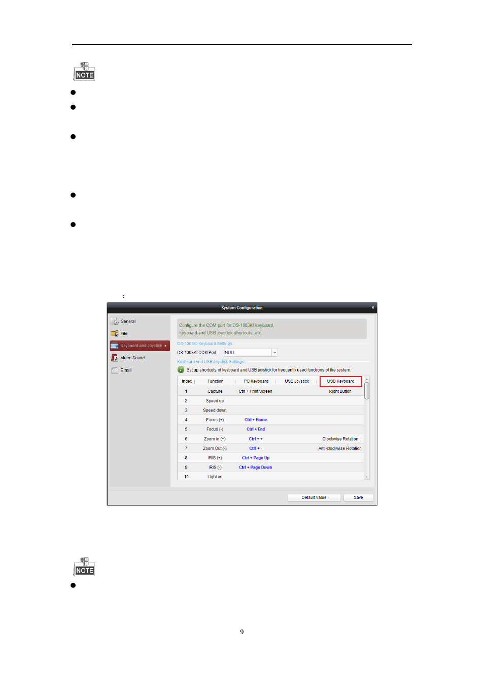 Hikvision 3-Axis Joystick USB Keyboard User Manual | Page 10 / 17