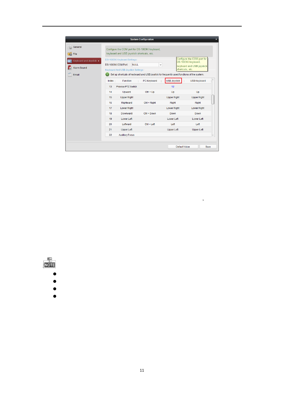 Hikvision 3-Axis Joystick USB Keyboard User Manual | Page 12 / 17