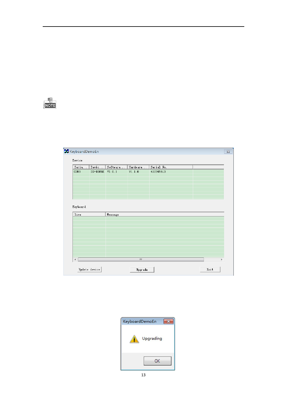 Appendix2: device upgrade | Hikvision 3-Axis Joystick USB Keyboard User Manual | Page 14 / 17