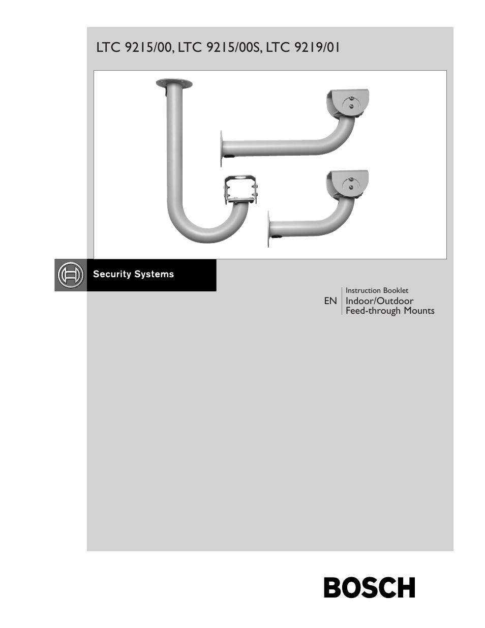 Bosch Indoor/Outdoor 7" Feed-Through Camera Wall Mount User Manual | 4 pages