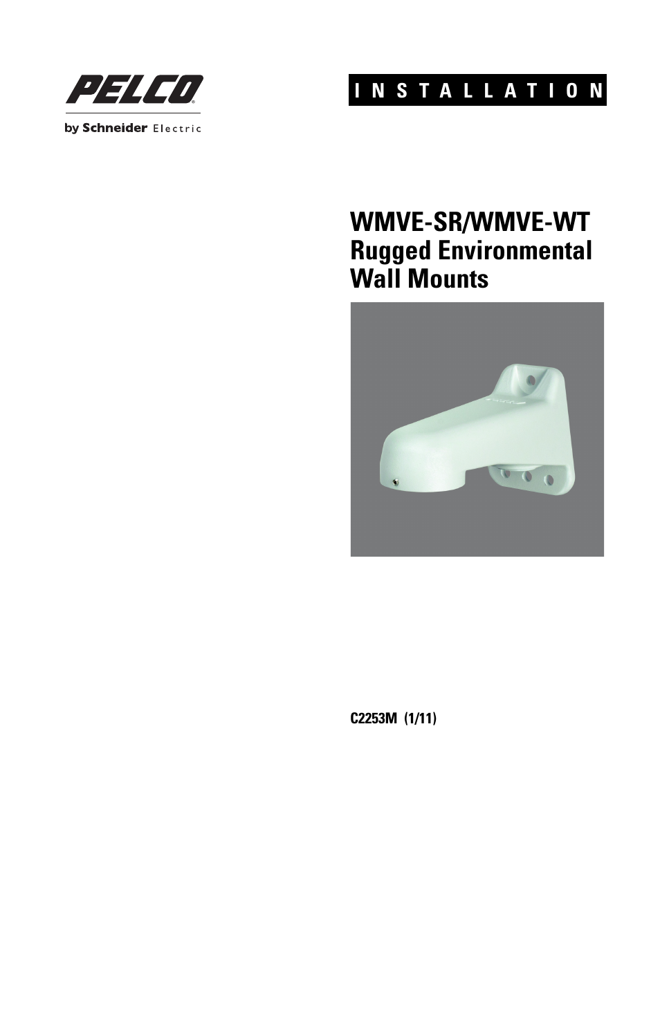 Pelco WMVE-SR Wall Mount User Manual | 8 pages