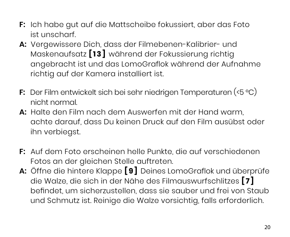 Lomography LomoGraflok 4x5 Instant Back User Manual | Page 20 / 111
