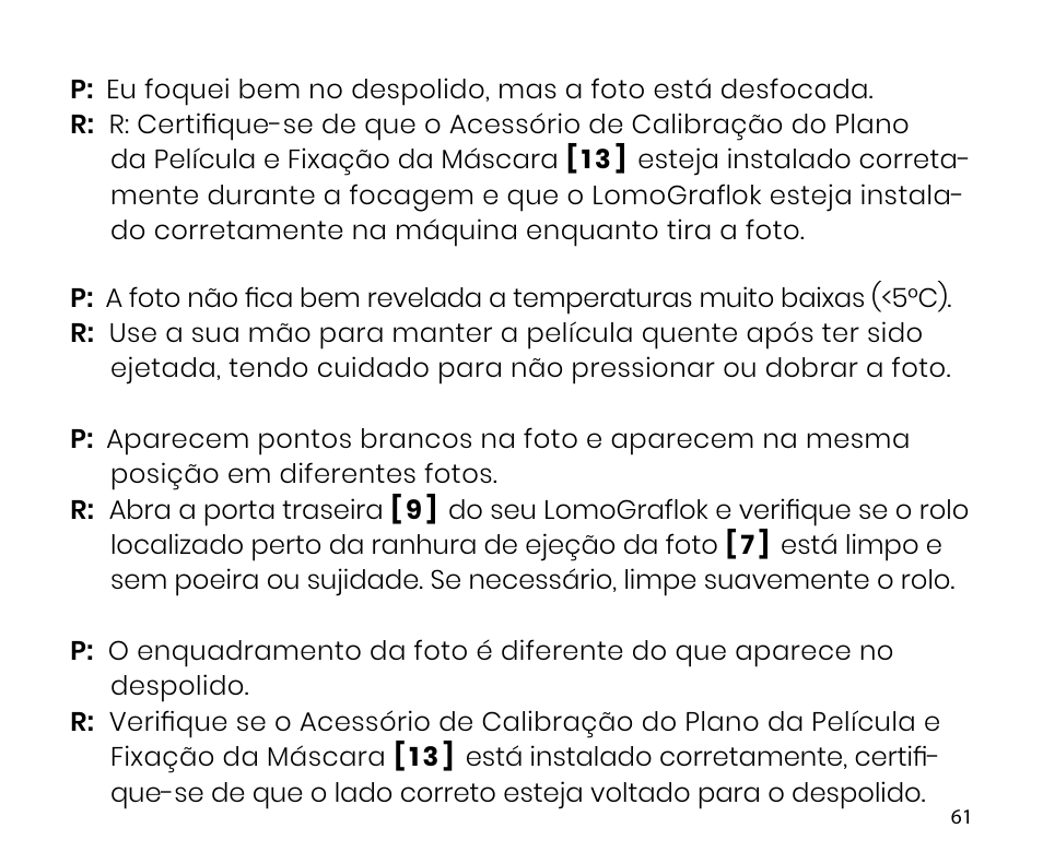 Lomography LomoGraflok 4x5 Instant Back User Manual | Page 61 / 111