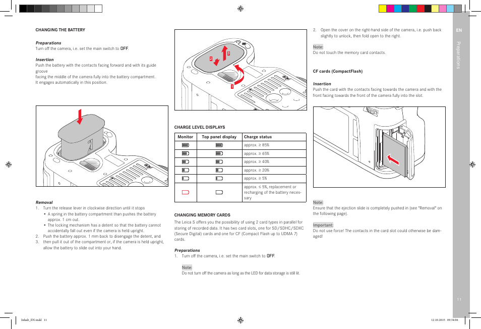 LEICA SBP PRO 1 Lithium-Ion Battery for S Typ 007 (7.3V, 2300mAh) User Manual | Page 15 / 72