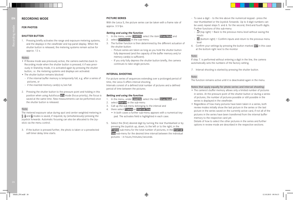 LEICA SBP PRO 1 Lithium-Ion Battery for S Typ 007 (7.3V, 2300mAh) User Manual | Page 30 / 72