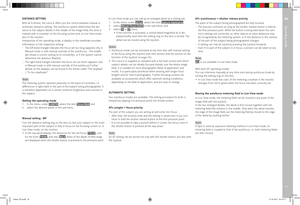 LEICA SBP PRO 1 Lithium-Ion Battery for S Typ 007 (7.3V, 2300mAh) User Manual | Page 33 / 72