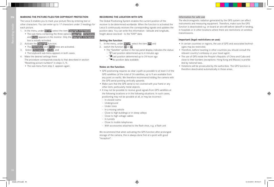 LEICA SBP PRO 1 Lithium-Ion Battery for S Typ 007 (7.3V, 2300mAh) User Manual | Page 42 / 72