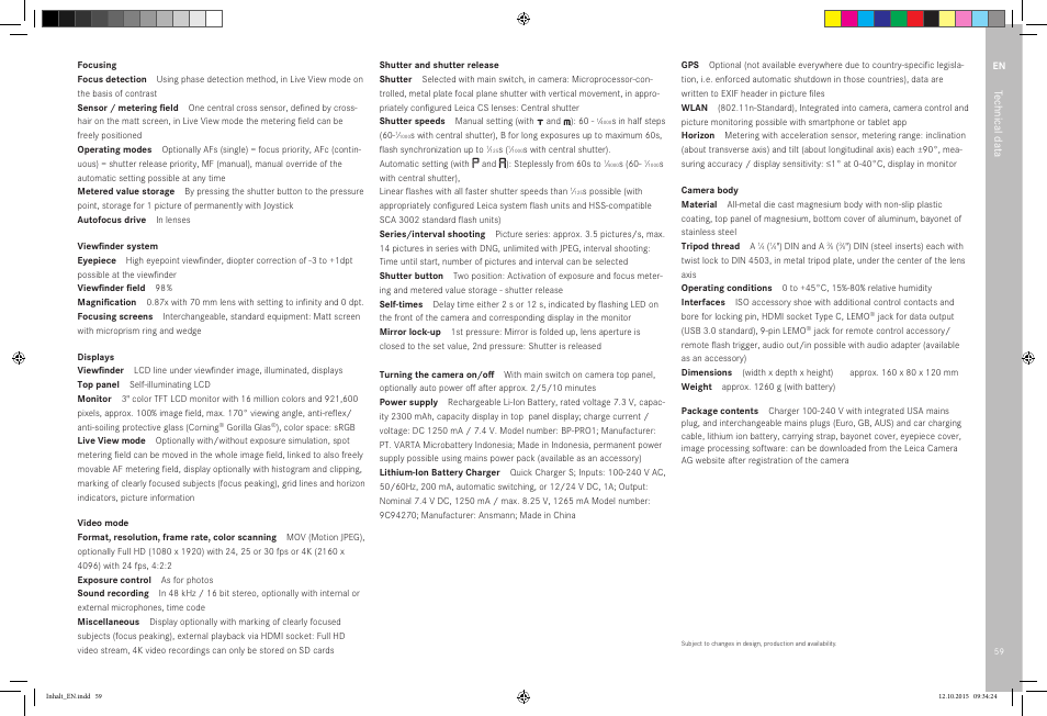 LEICA SBP PRO 1 Lithium-Ion Battery for S Typ 007 (7.3V, 2300mAh) User Manual | Page 63 / 72