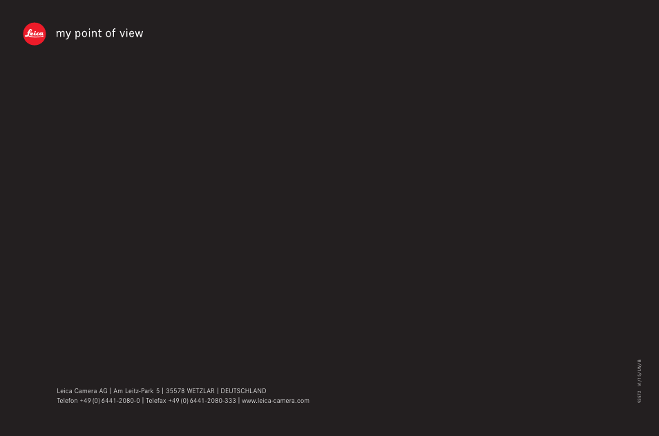 Leica-s_en, Leica s, Instructions | LEICA SBP PRO 1 Lithium-Ion Battery for S Typ 007 (7.3V, 2300mAh) User Manual | Page 72 / 72