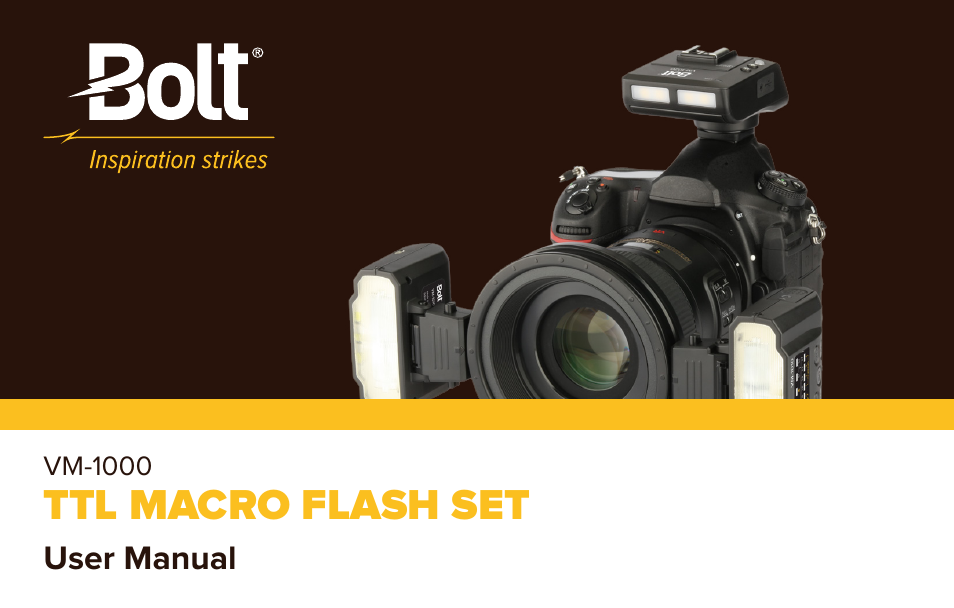 Bolt VM-1010C TTL Macro Flash User Manual | 36 pages