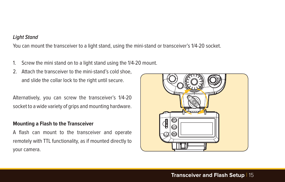 Bolt VM-1010C TTL Macro Flash User Manual | Page 15 / 36