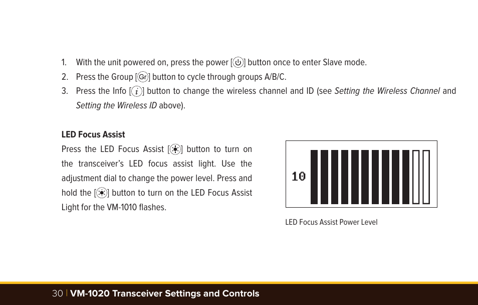 Bolt VM-1010C TTL Macro Flash User Manual | Page 30 / 36