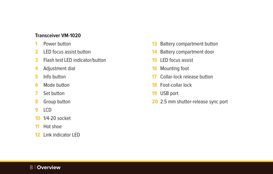 Bolt VM-1010C TTL Macro Flash User Manual | Page 8 / 36